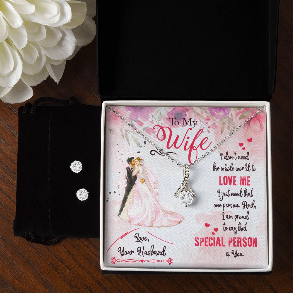 To My wife Alluring  Necklace & Earring